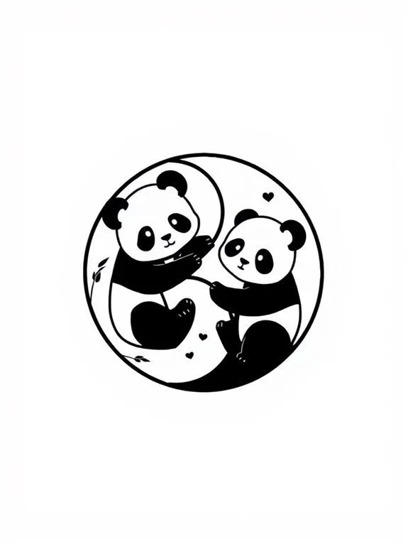 Panda Tattoo Stencil (6)