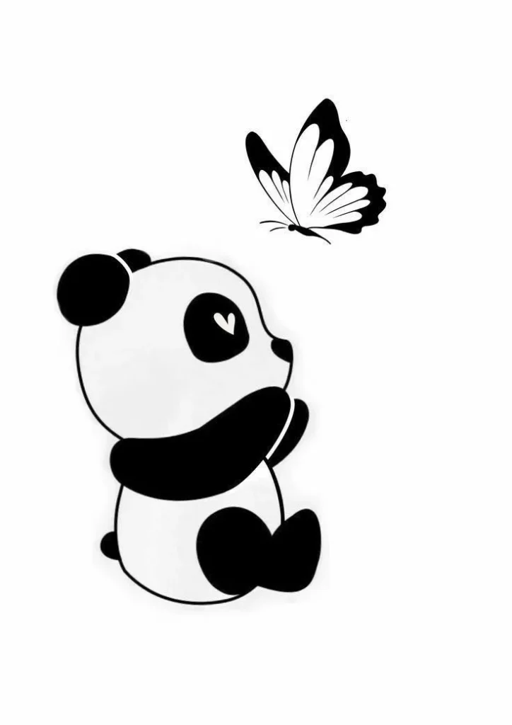 Panda Tattoo Stencil (8)