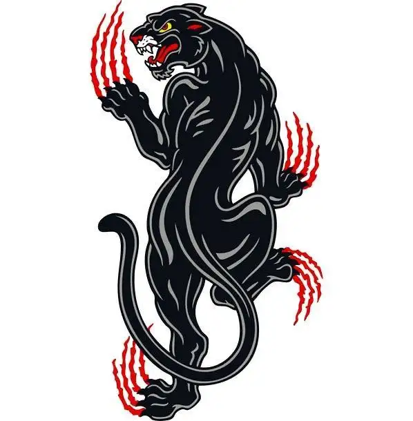 Panther Tattoo Stencil (11)