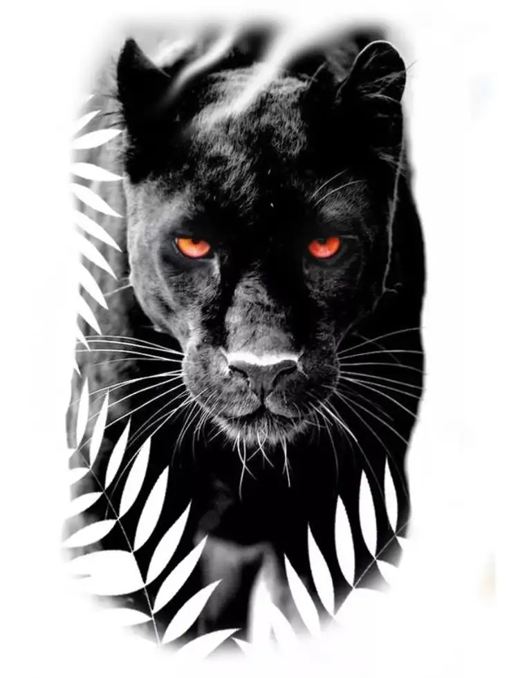 Panther Tattoo Stencil (18)
