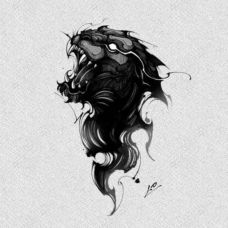 Panther Tattoo Stencil (3)