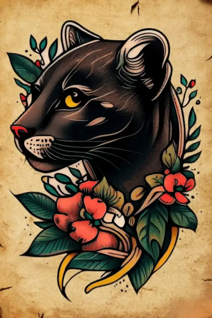 Panther Tattoo Stencil (5)