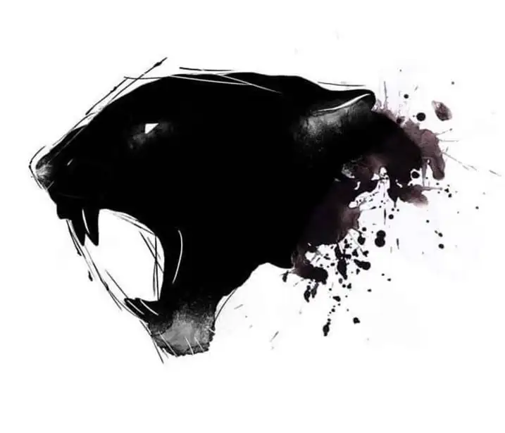 Panther Tattoo Stencil (7)