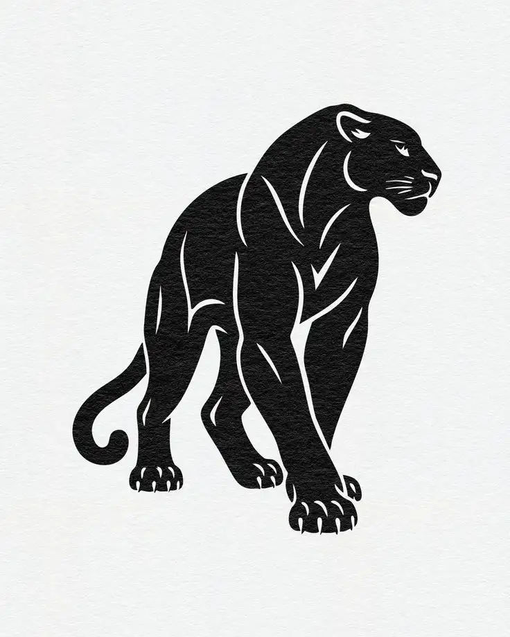 Panther Tattoo Stencil