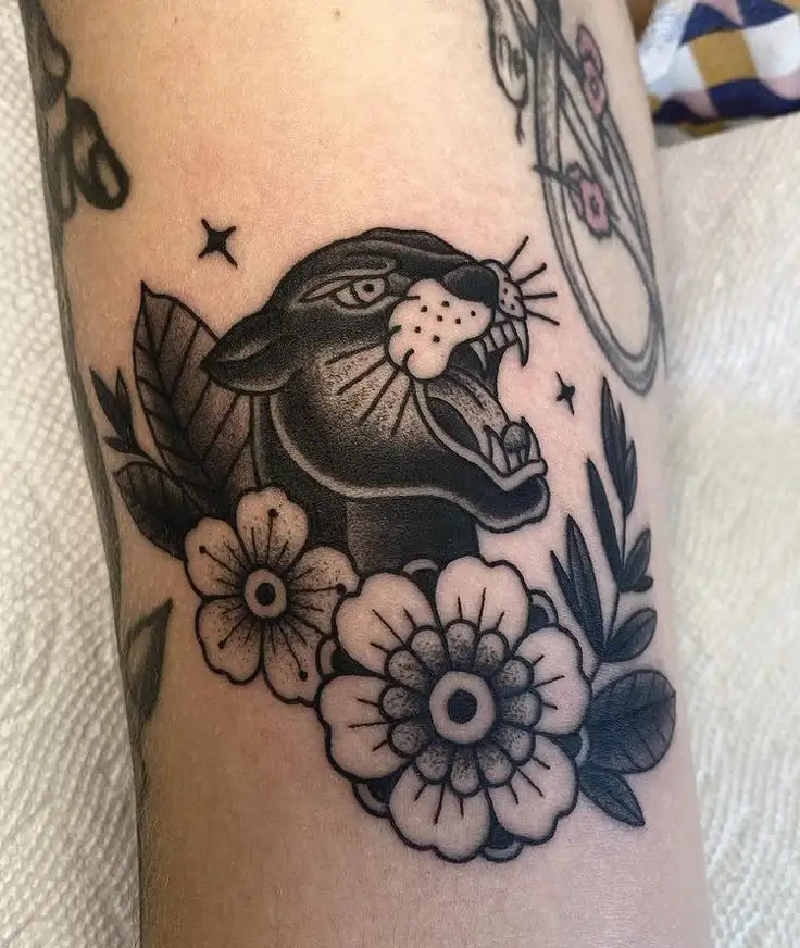 Traditional Panther Tattoo (11)