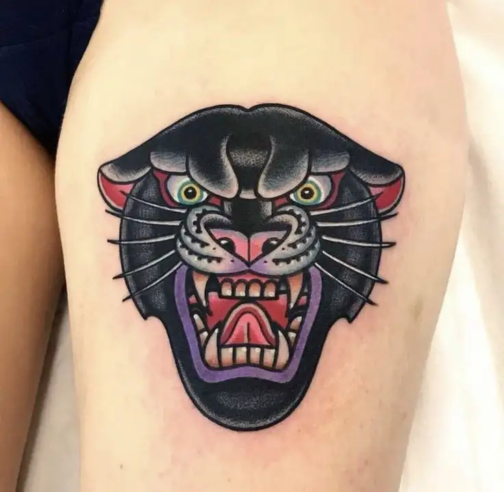 Traditional Panther Tattoo (12)