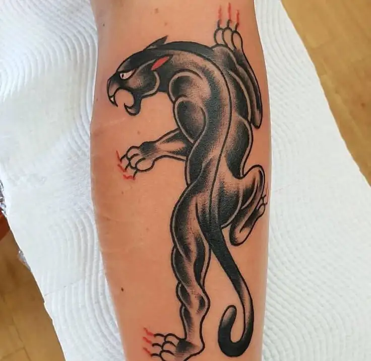 Traditional Panther Tattoo (13)