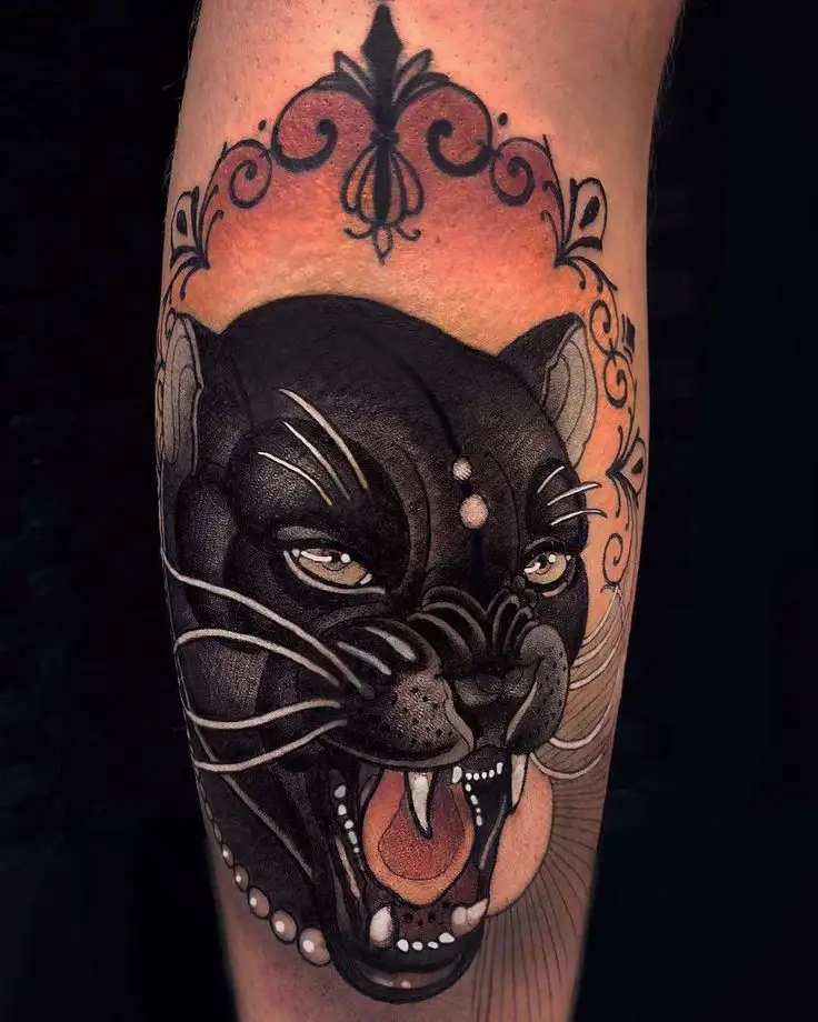 Traditional Panther Tattoo (14)