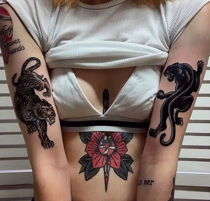 Traditional Panther Tattoo (17)