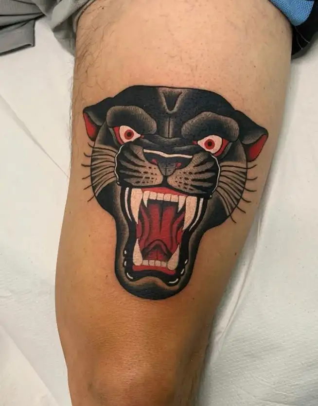 Traditional Panther Tattoo (18)