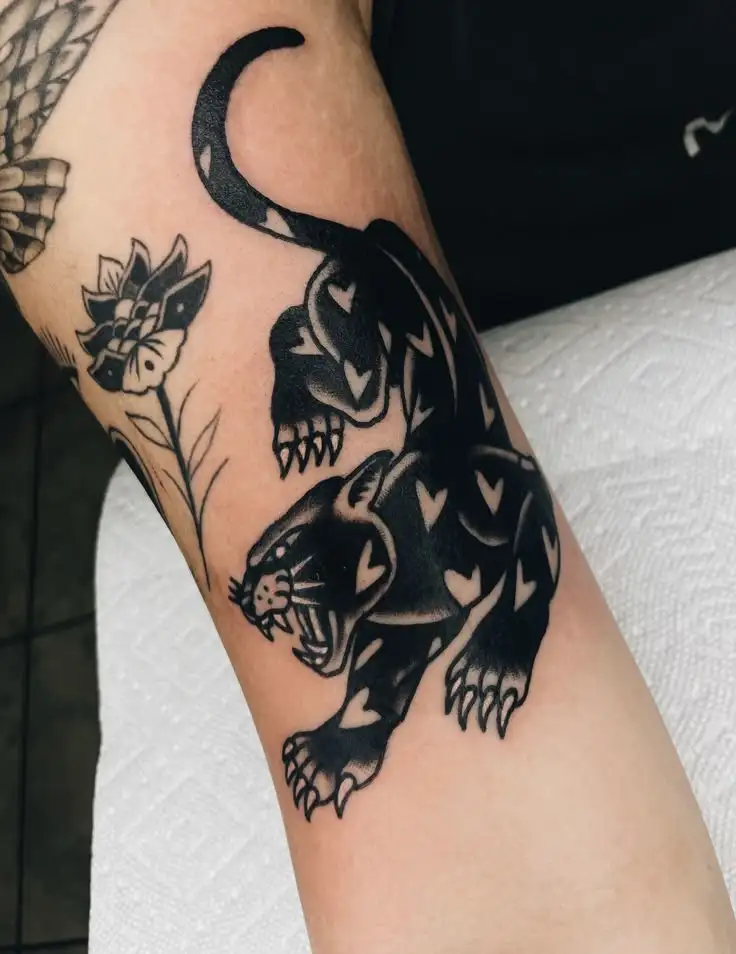 Traditional Panther Tattoo (20)