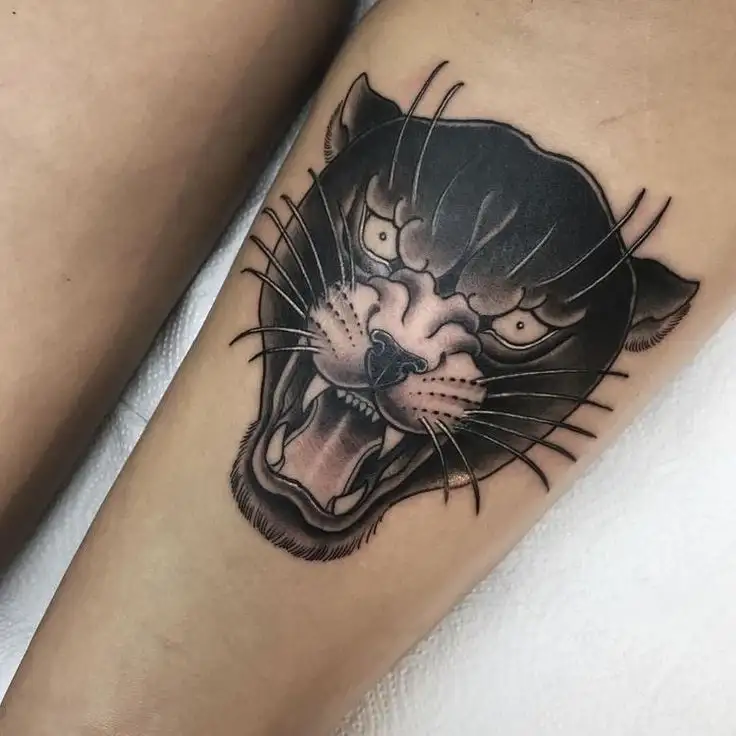 Traditional Panther Tattoo (21)