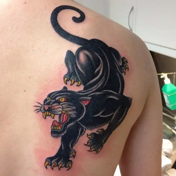 Traditional Panther Tattoo (22)
