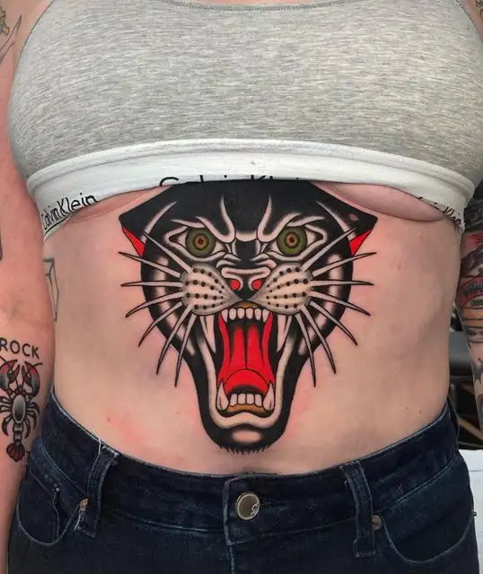 Traditional Panther Tattoo (30)