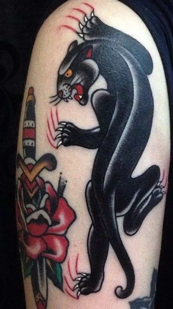 Traditional Panther Tattoo (35)