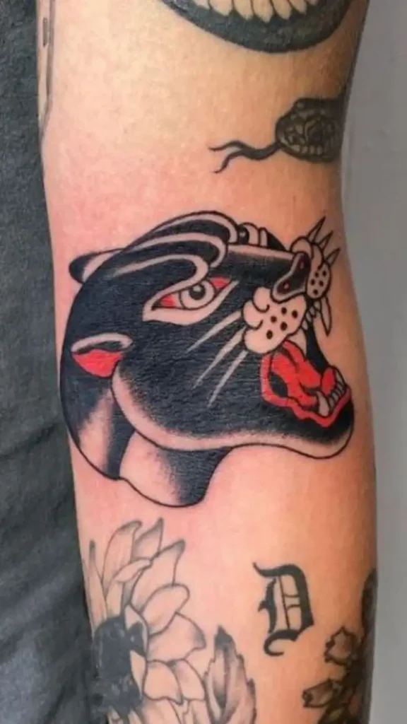 Traditional Panther Tattoo (37)