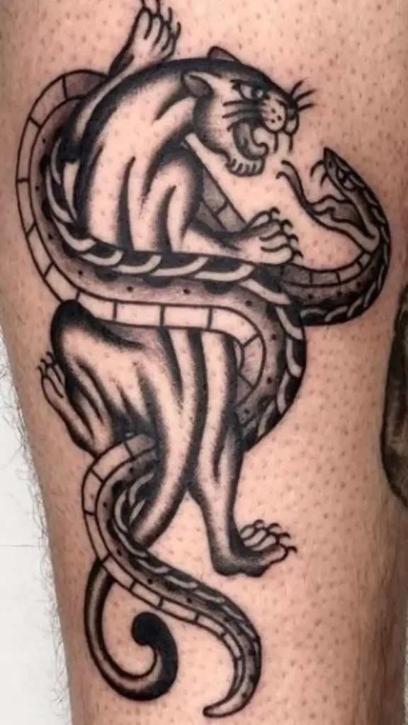 Traditional Panther Tattoo (38)