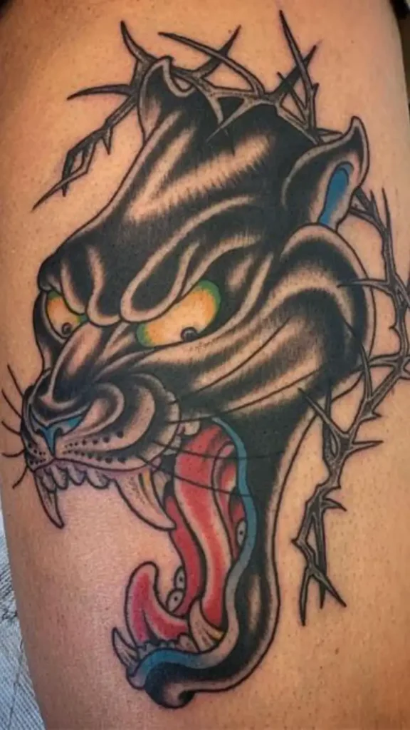 Traditional Panther Tattoo (39)