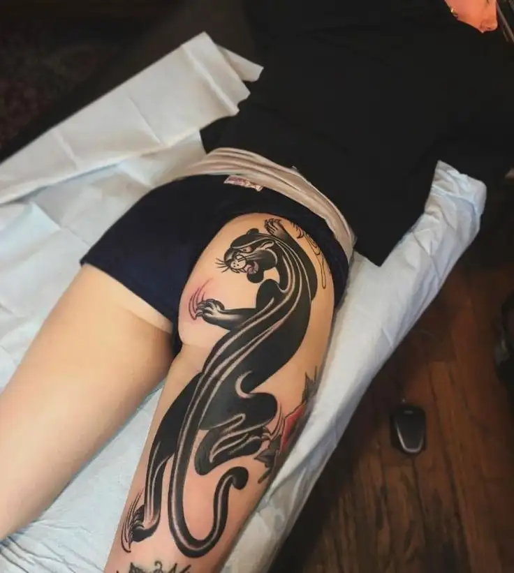 Traditional Panther Tattoo (41)