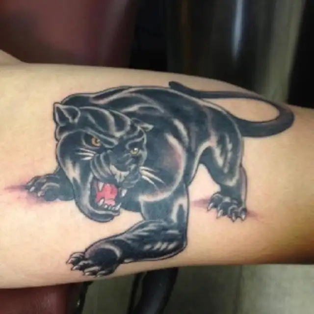 Traditional Panther Tattoo (46)