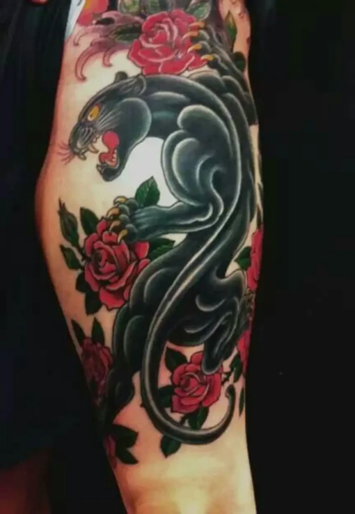 Traditional Panther Tattoo (48)