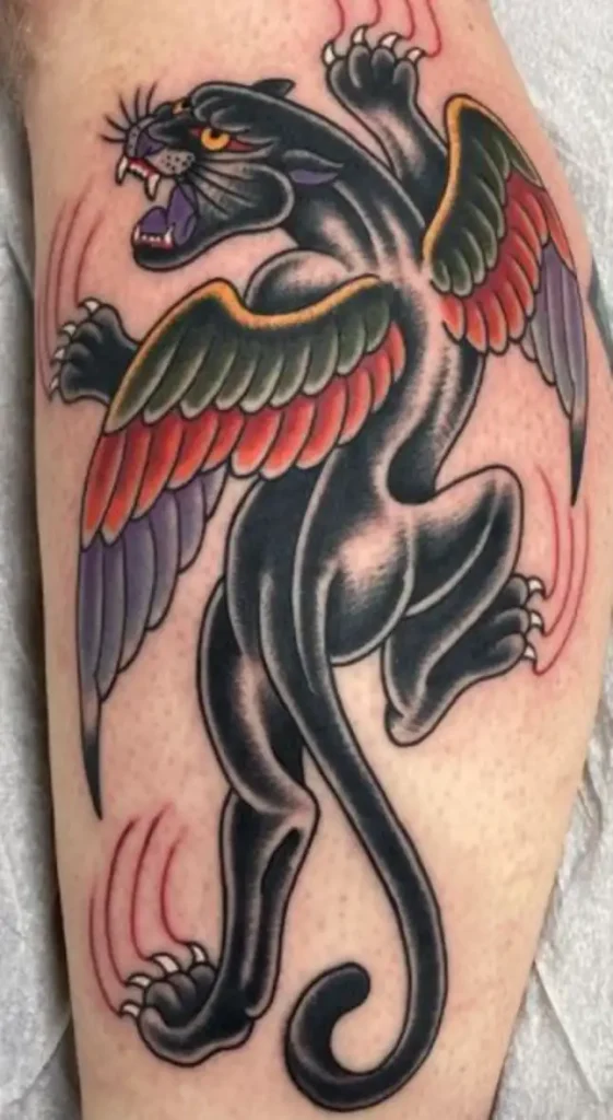 Traditional Panther Tattoo (49)