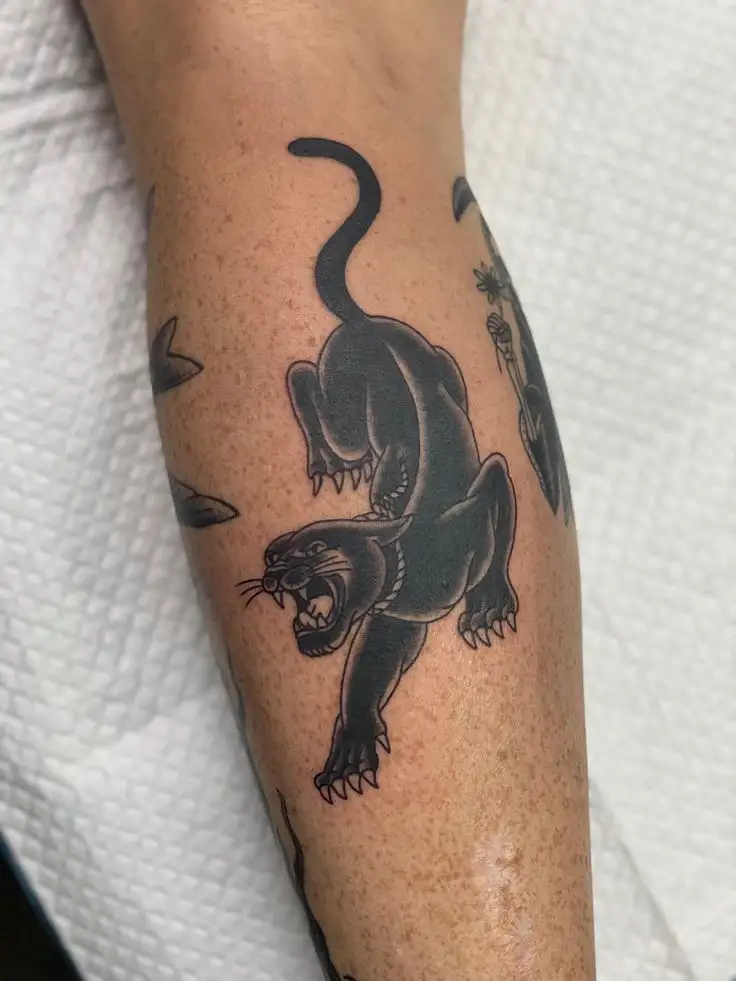 Traditional Panther Tattoo (51)