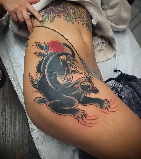Traditional Panther Tattoo (6)
