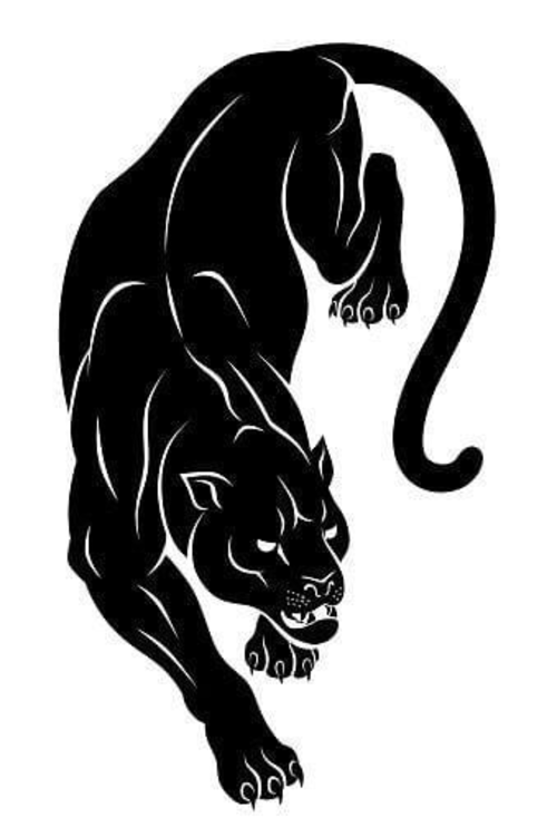 Traditional Panther Tattoo Stencil (1)