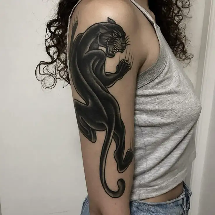 crawling panther tattoo