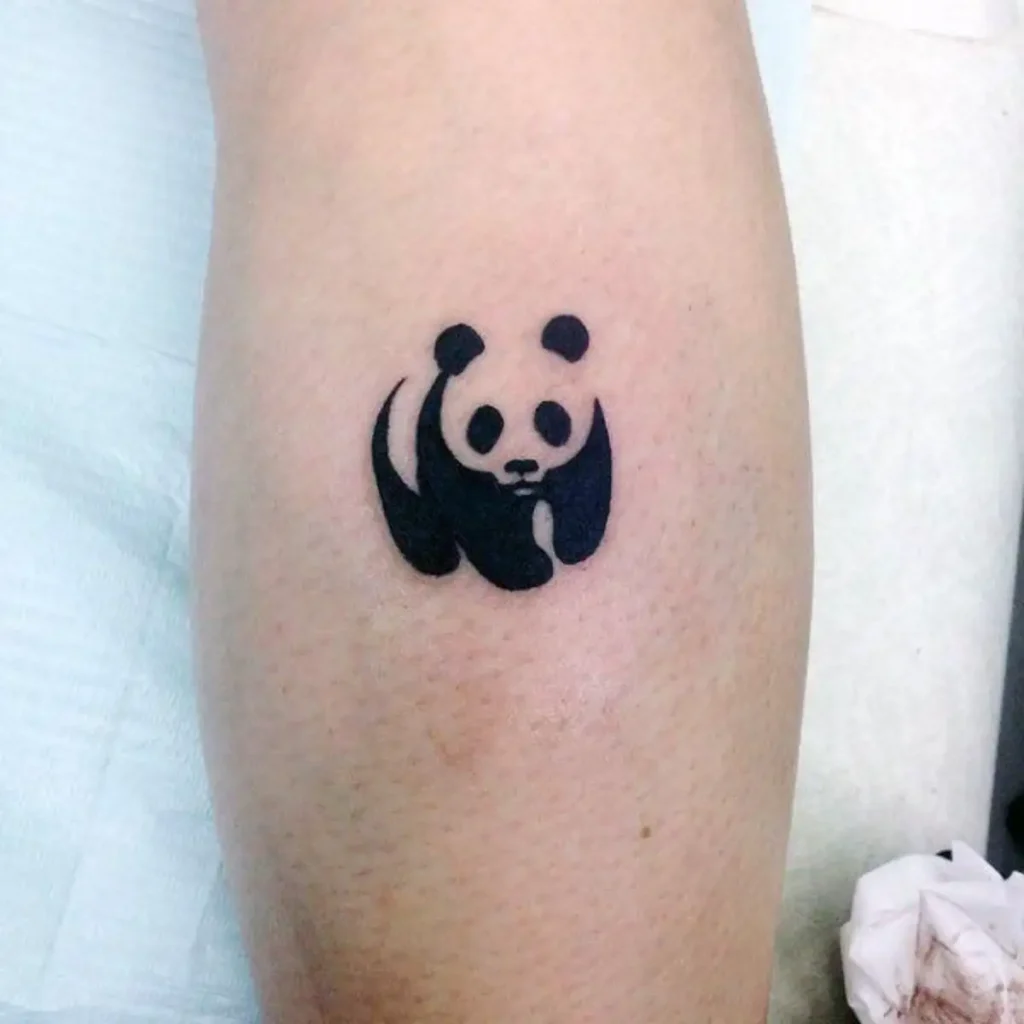 simple panda tattoo