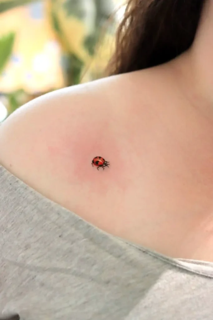 small ladybug tattoo