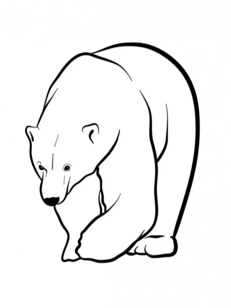 Polar Bear Tattoo Stencil (10)