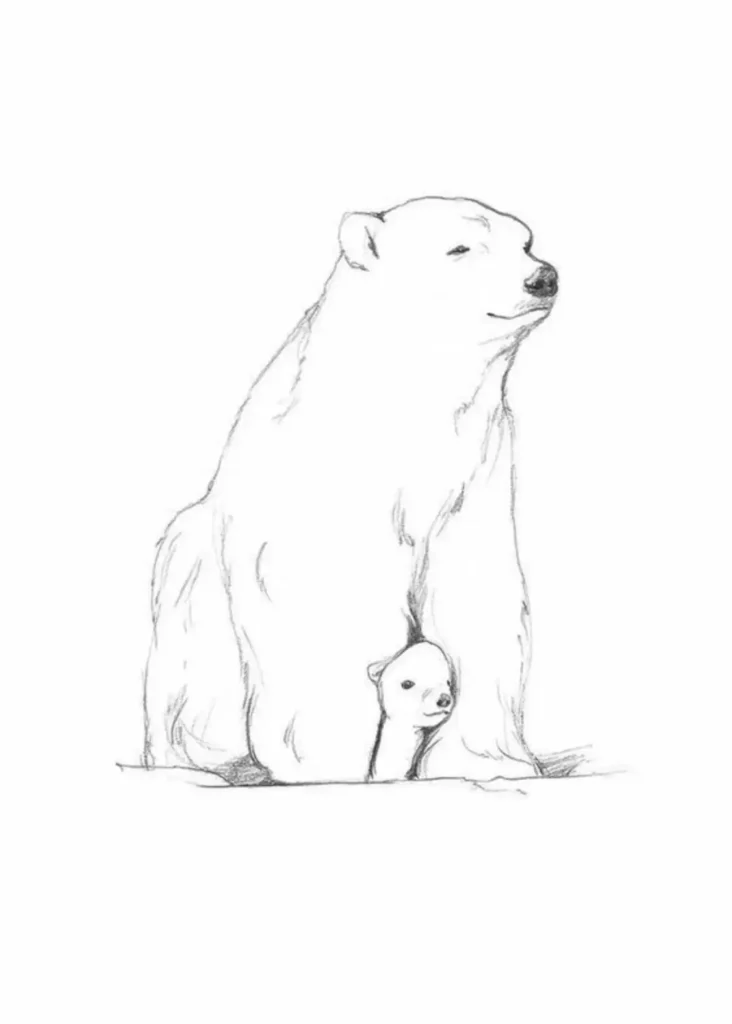 Polar Bear Tattoo Stencil (15)