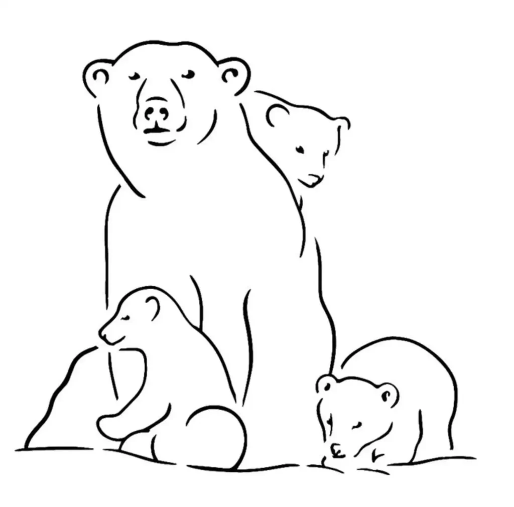 Polar Bear Tattoo Stencil (8)