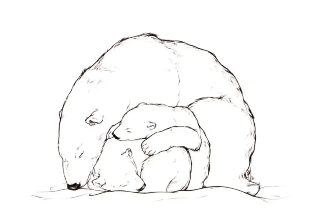 Polar Bear Tattoo Stencil (9)