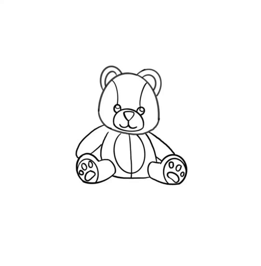 Teddy Bear Tattoo Stencil (11)