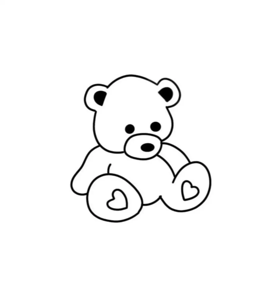Teddy Bear Tattoo Stencil (12)