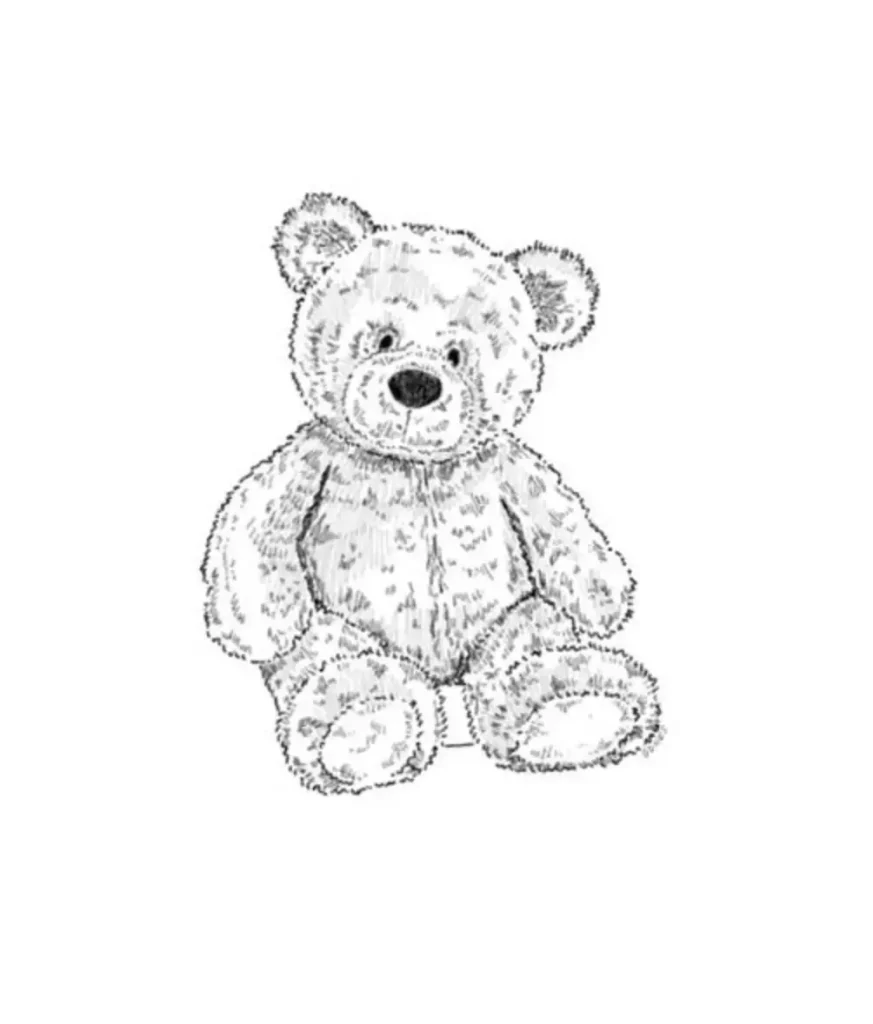 Teddy Bear Tattoo Stencil (14)