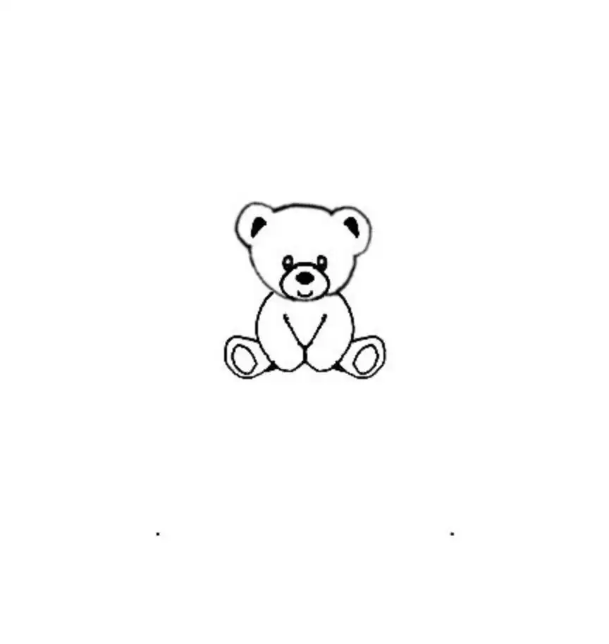 Teddy Bear Tattoo Stencil (3)