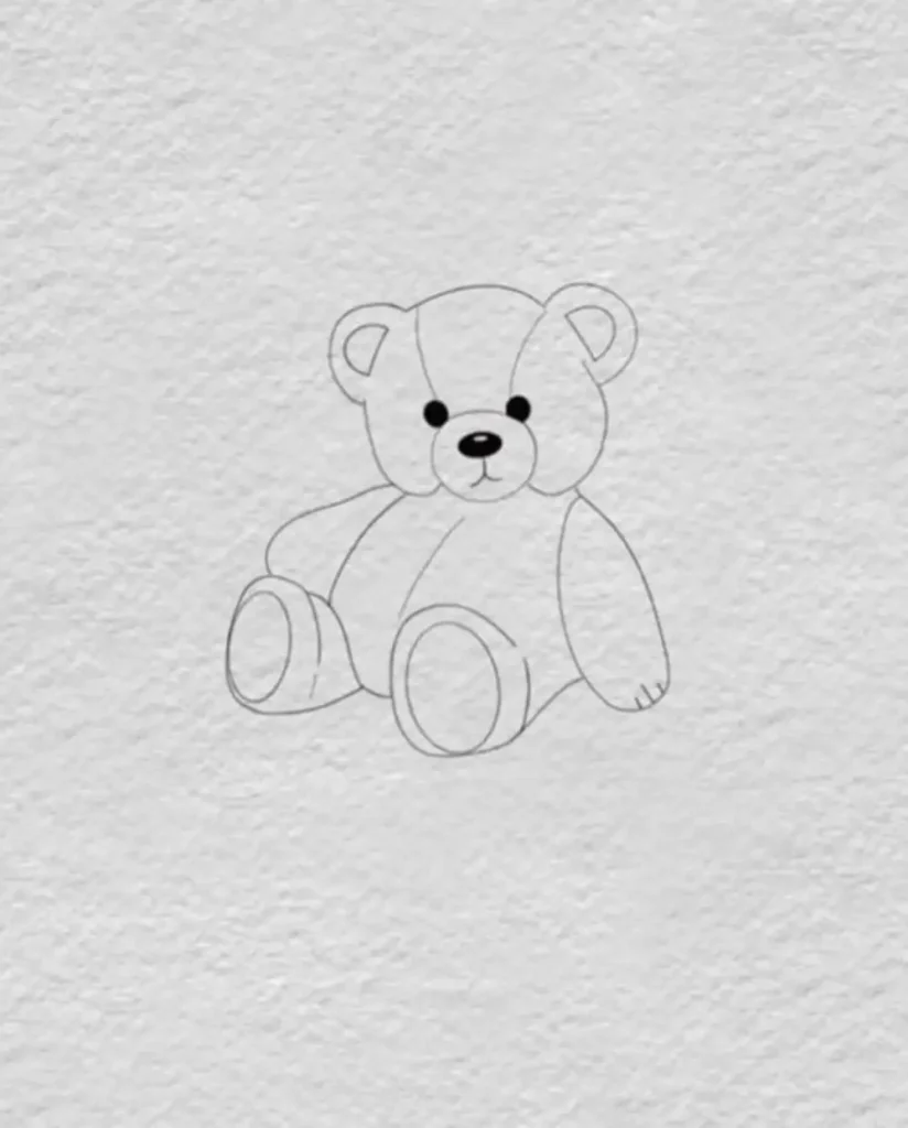 Teddy Bear Tattoo Stencil (7)