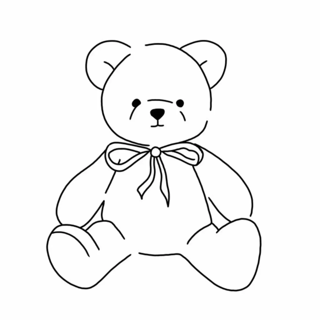 Teddy Bear Tattoo Stencil (9)