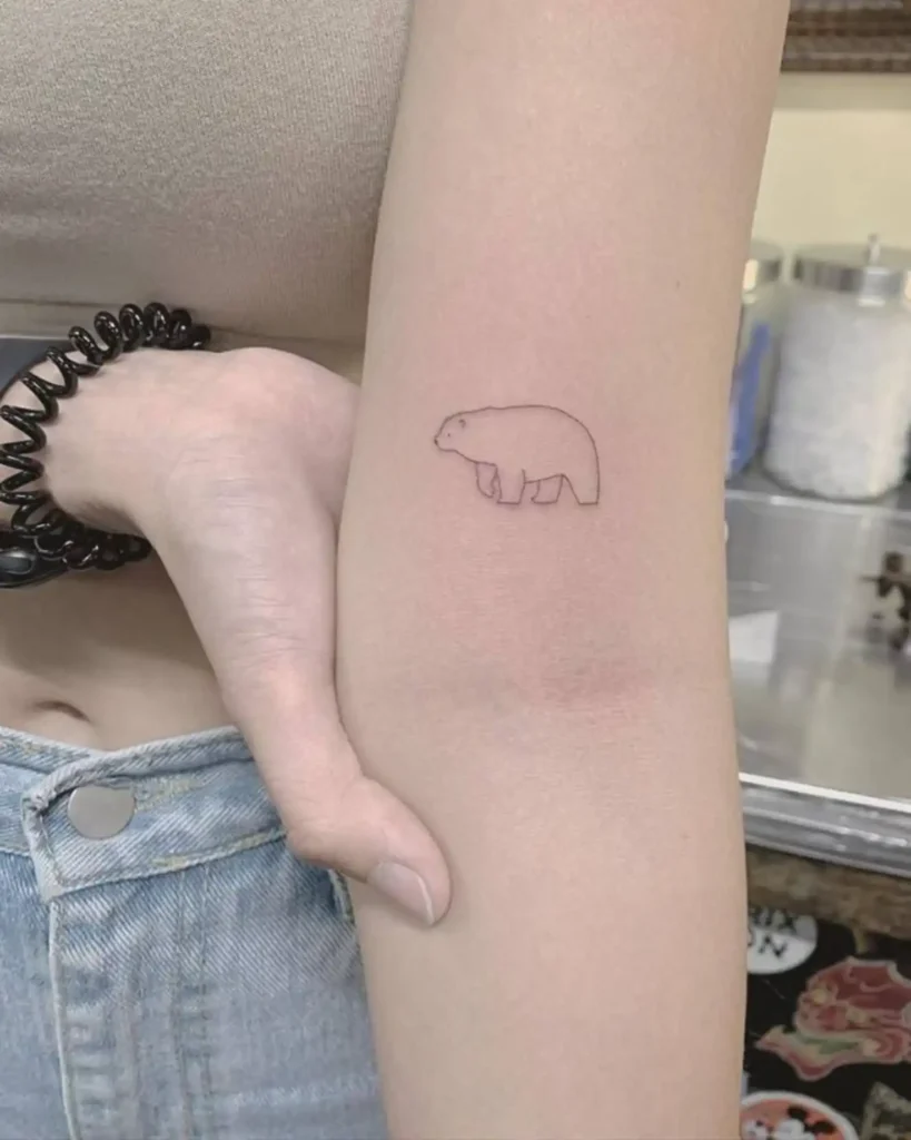 small polar bear tattoo