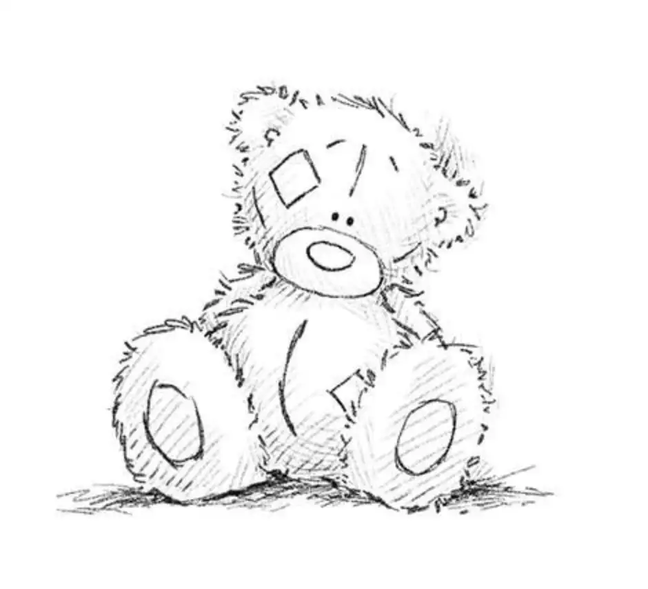teddy bear tattoo drawing