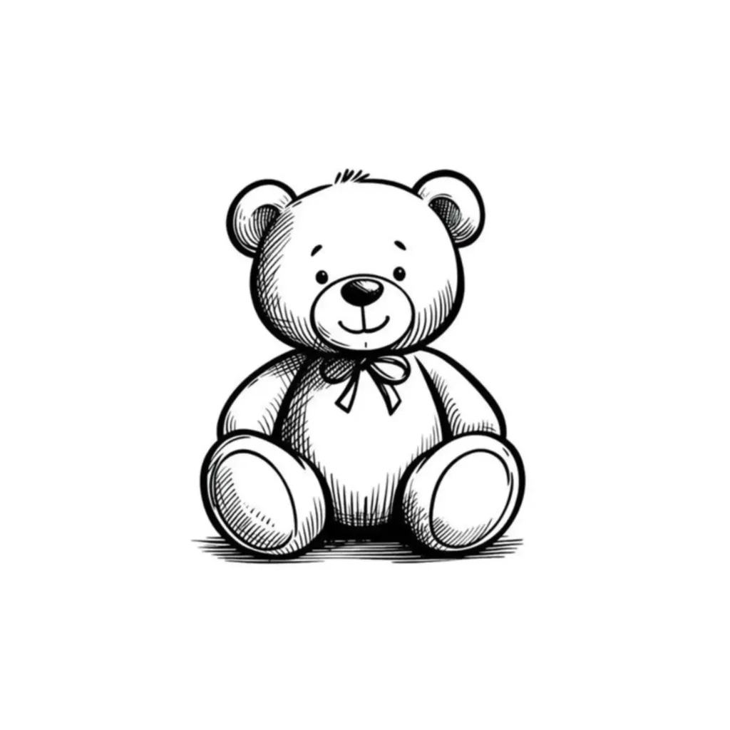 teddy bear tattoo stencil