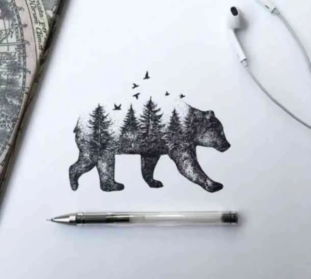 Bear Tattoo Sketch