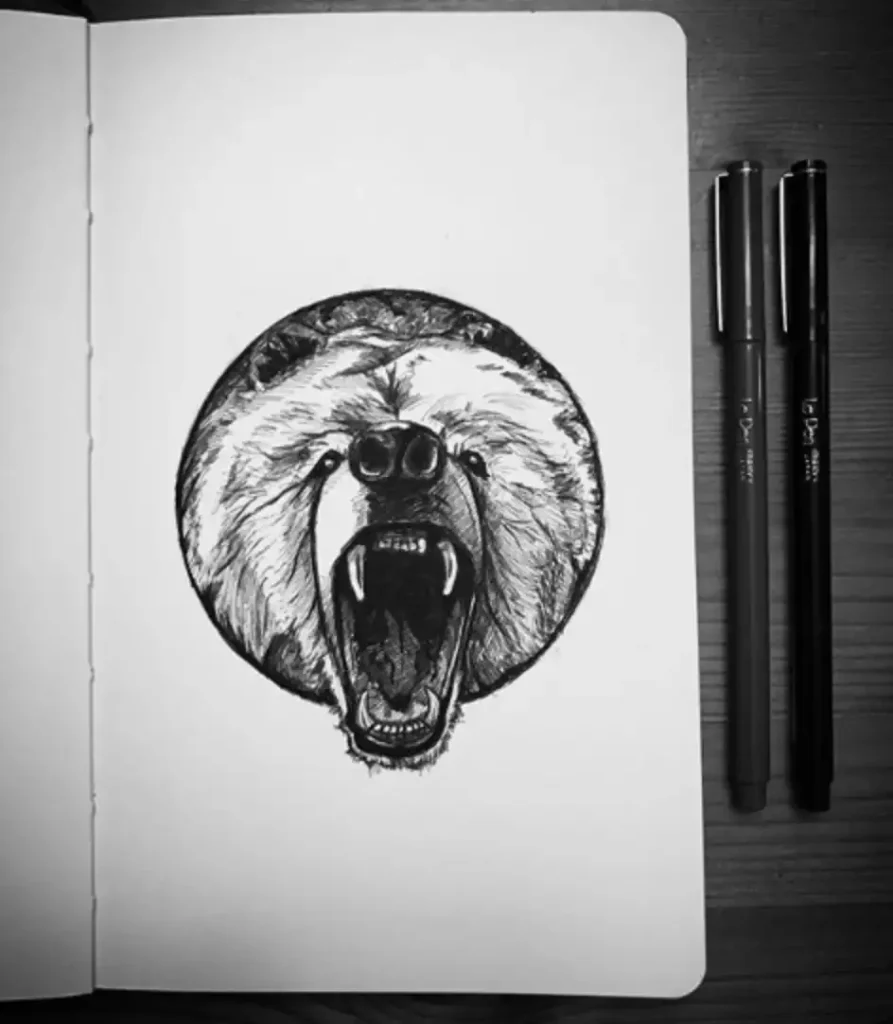 Bear Tattoo Sketch (13)