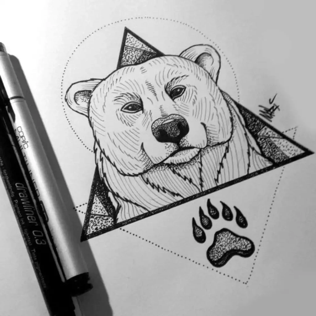 Bear Tattoo Sketch (2)