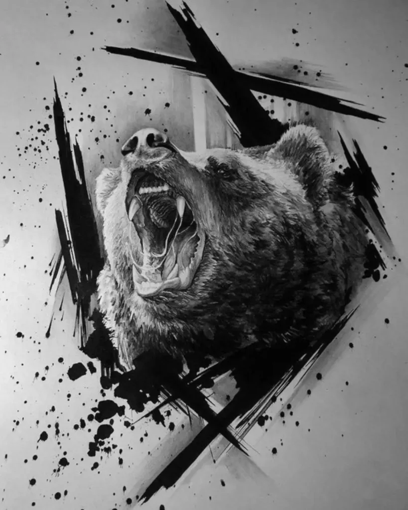 Bear Tattoo Sketch (4)