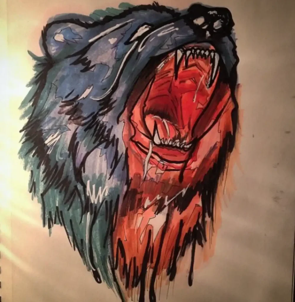 Bear Tattoo Sketch (8)